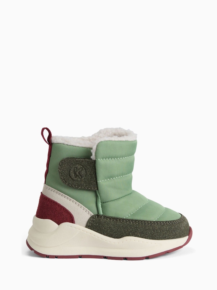 KIDLY by MORI Green Quilted Snow Boots - Image 2 of 4