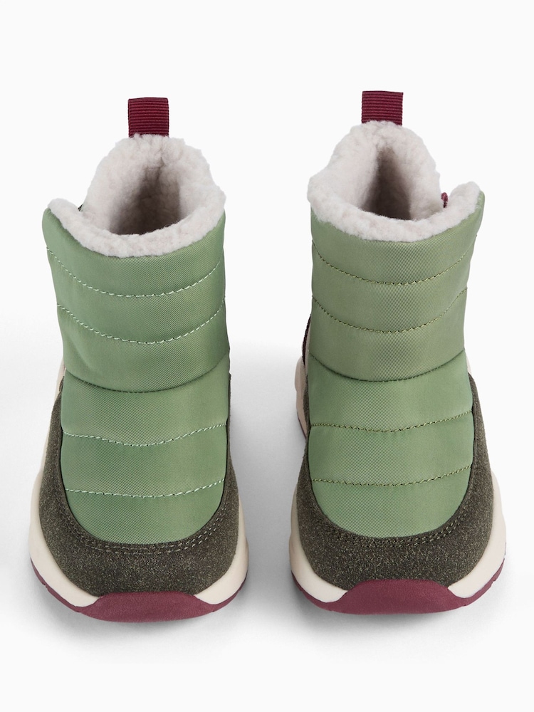 KIDLY by MORI Green Quilted Snow Boots - Image 4 of 4