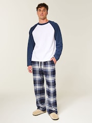 Hollister Blue Flannel Plaid Baggy Pyjama Bottoms - Image 1 of 5