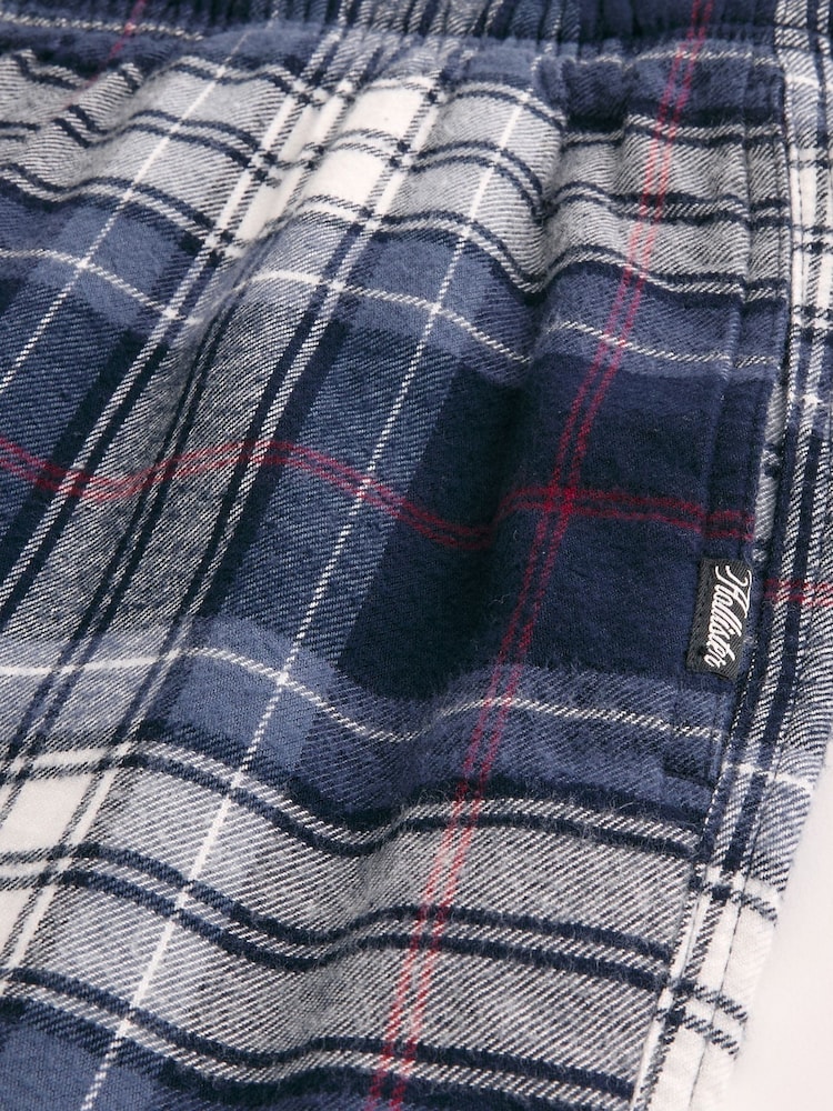 Hollister Blue Flannel Plaid Baggy Pyjama Bottoms - Image 5 of 5