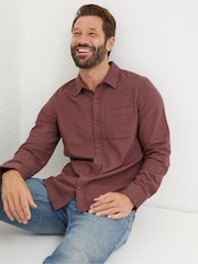 FatFace Red Glynde Grid Check Shirt - Image 3 of 5