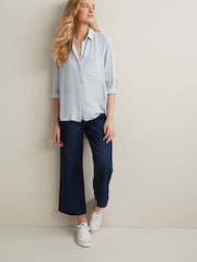 Blue/White Stripe Long Sleeve Smart Shirt - Image 2 of 7