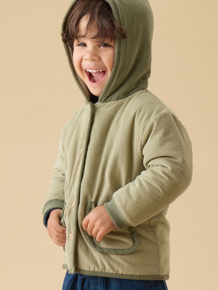 Chaqueta de pana acolchada verde MORI - Imagen 2 de 6