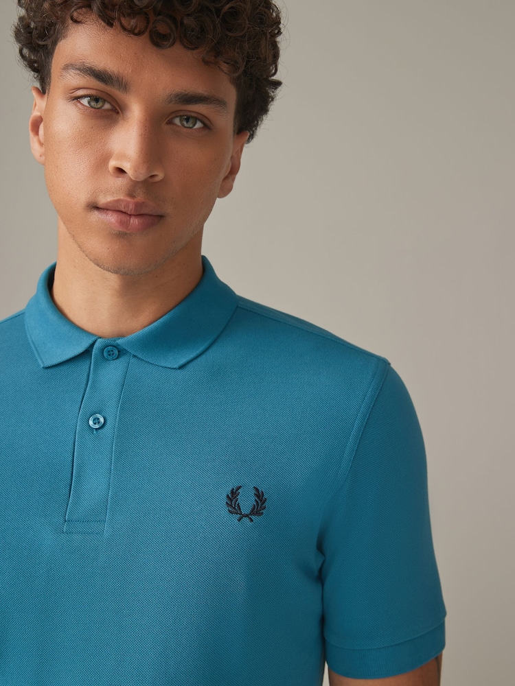 Fred Perry 100% Cotton Plain Polo Shirt - Image 3 of 6