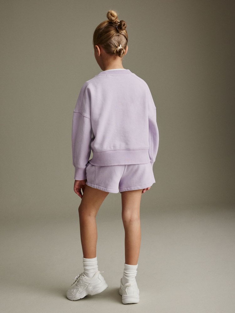 Lilac Purple Crew Sweatshirt Top (3-16yrs) - Image 3 of 7
