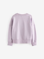 Lilac Purple Crew Sweatshirt Top (3-16yrs) - Image 6 of 7