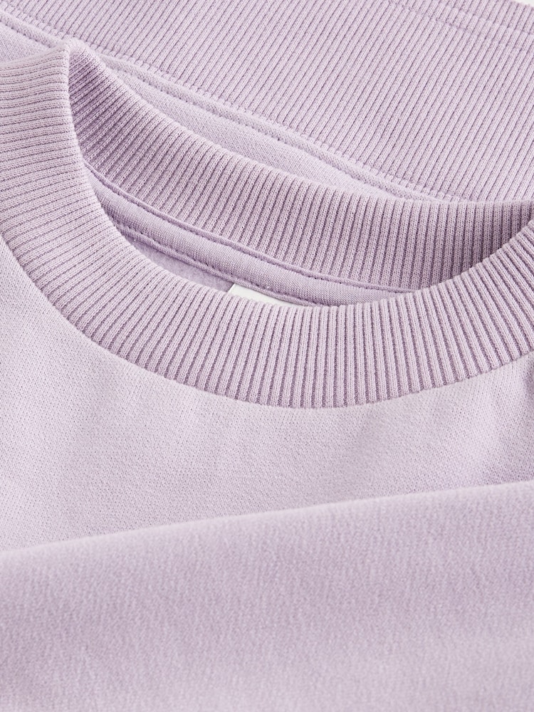 Lilac Purple Crew Sweatshirt Top (3-16yrs) - Image 7 of 7