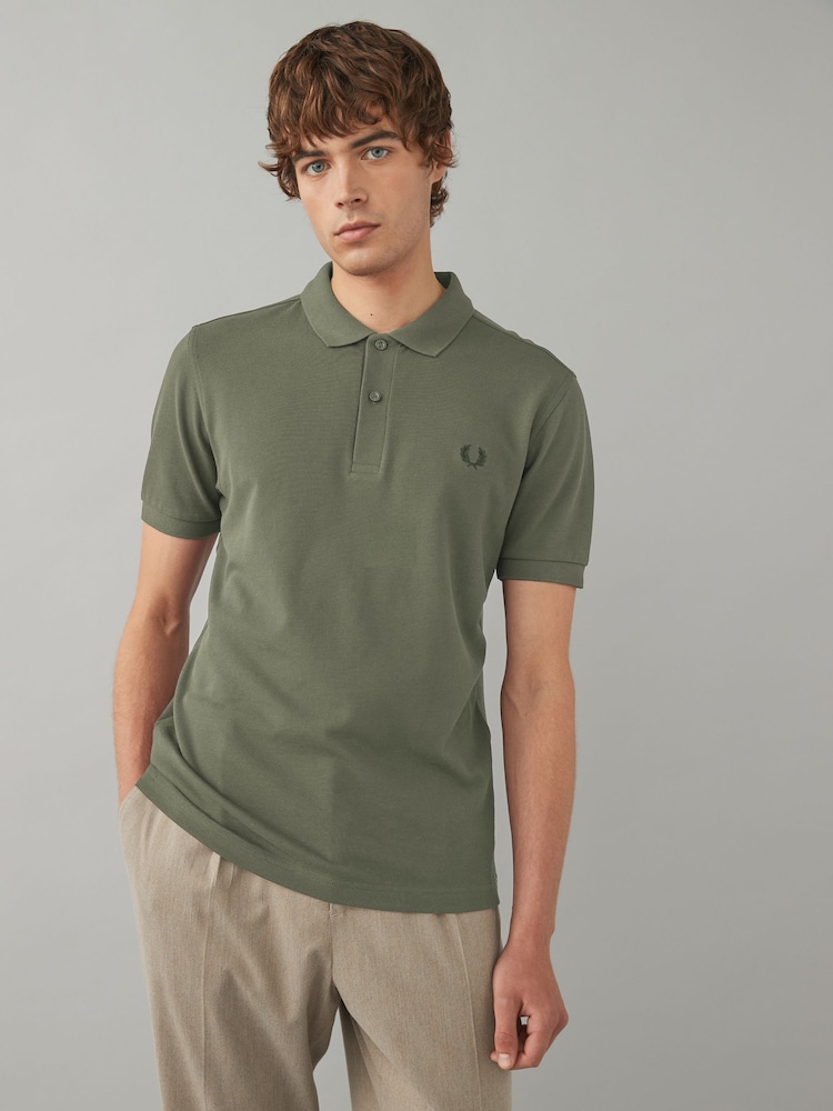 Fred Perry 100% Cotton Plain Polo Shirt - Image 1 of 6