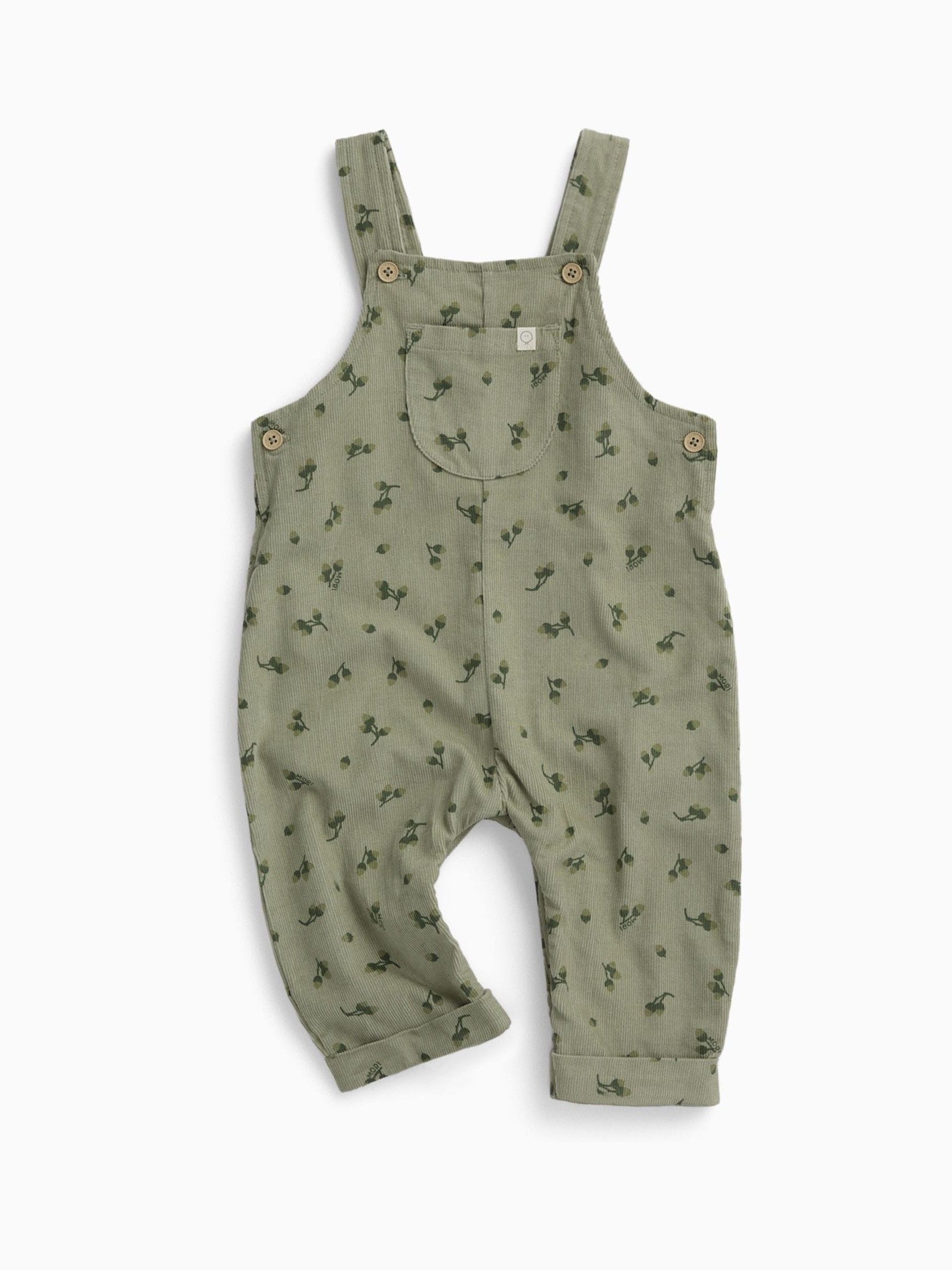 MORI Navy Blue Soft Corduroy Dungarees view 1