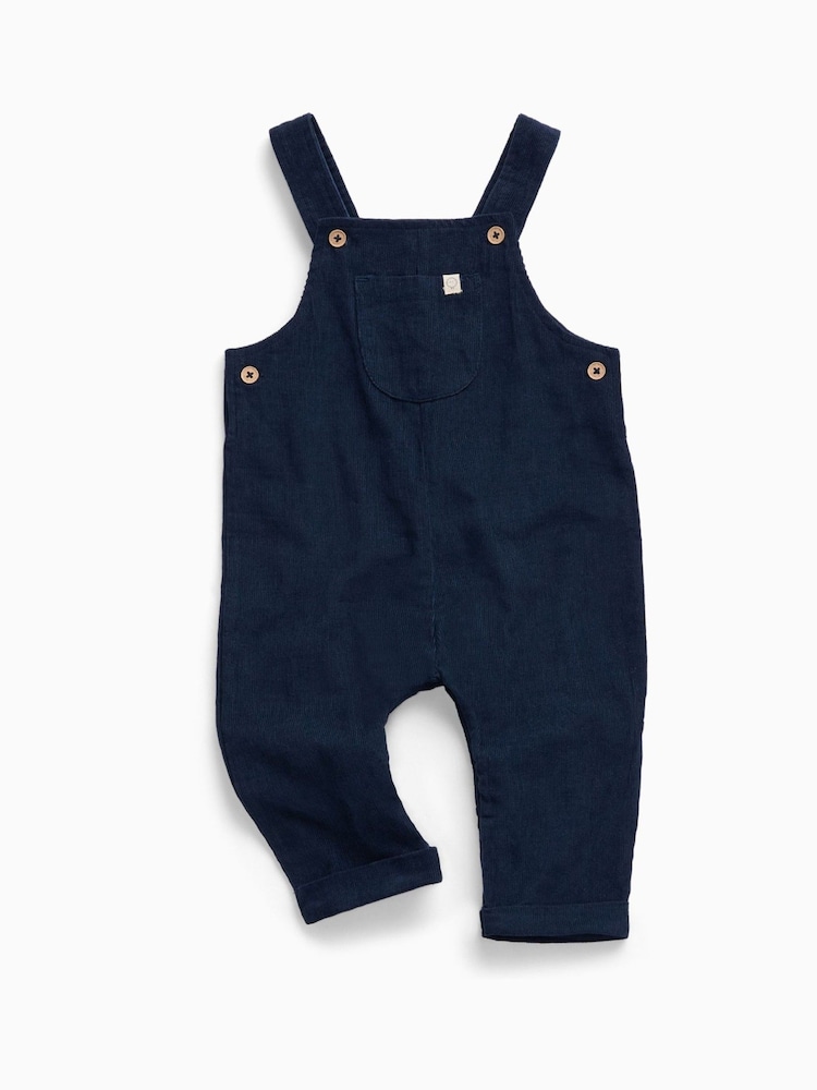 כחול כהה - MORI Soft Corduroy Dungarees - תמונה 2 מתוך 3 כחול כהה - MORI Soft Corduroy Dungarees - תמונה 2 מתוך 3