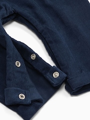 כחול כהה - MORI Soft Corduroy Dungarees - תמונה 3 מתוך 3