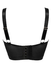Pour Moi Black Non Padded India Embroidery Underwired Bustier Bra - Image 5 of 5