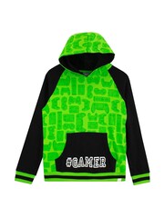 Harry Bear Green 100% Cotton Gaming Hoodie - Image 1 of 5