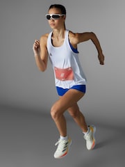 adidas White Adizero Tank Vest - Image 5 of 11