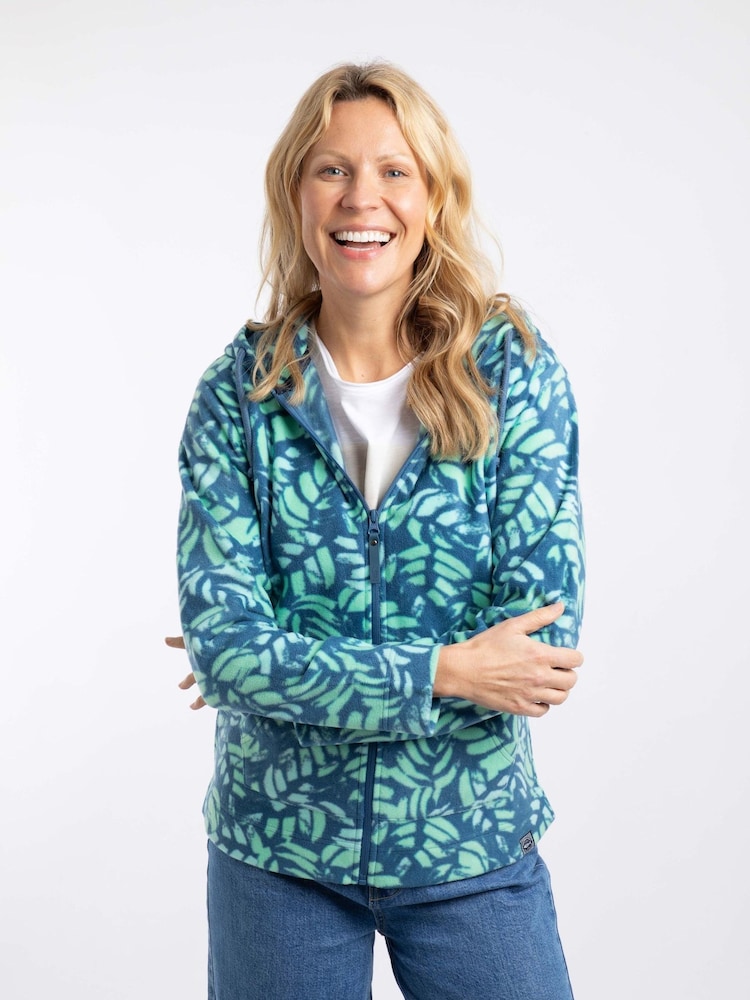 Weird Fish Imogen Full Zip Printed Microfleece Hoodie - 圖片 1/7