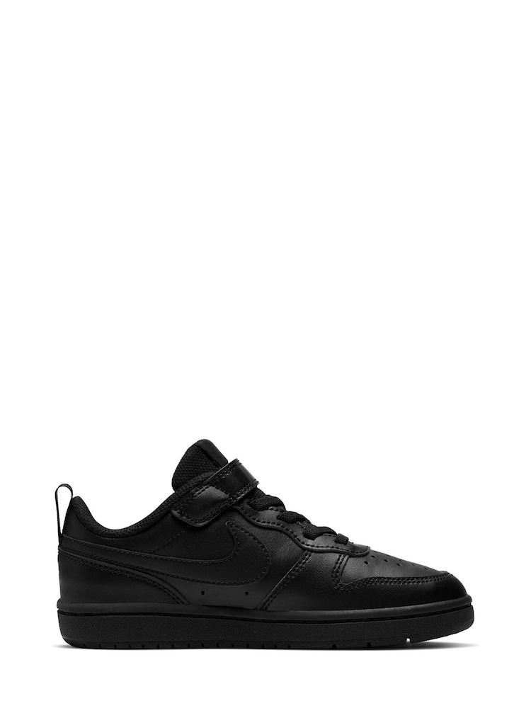Schwarz - Nike Junior Court Borough Niedrige Turnschuhe - Bild 1 von 7 Schwarz - Nike Junior Court Borough Niedrige Turnschuhe - Bild 1 von 7