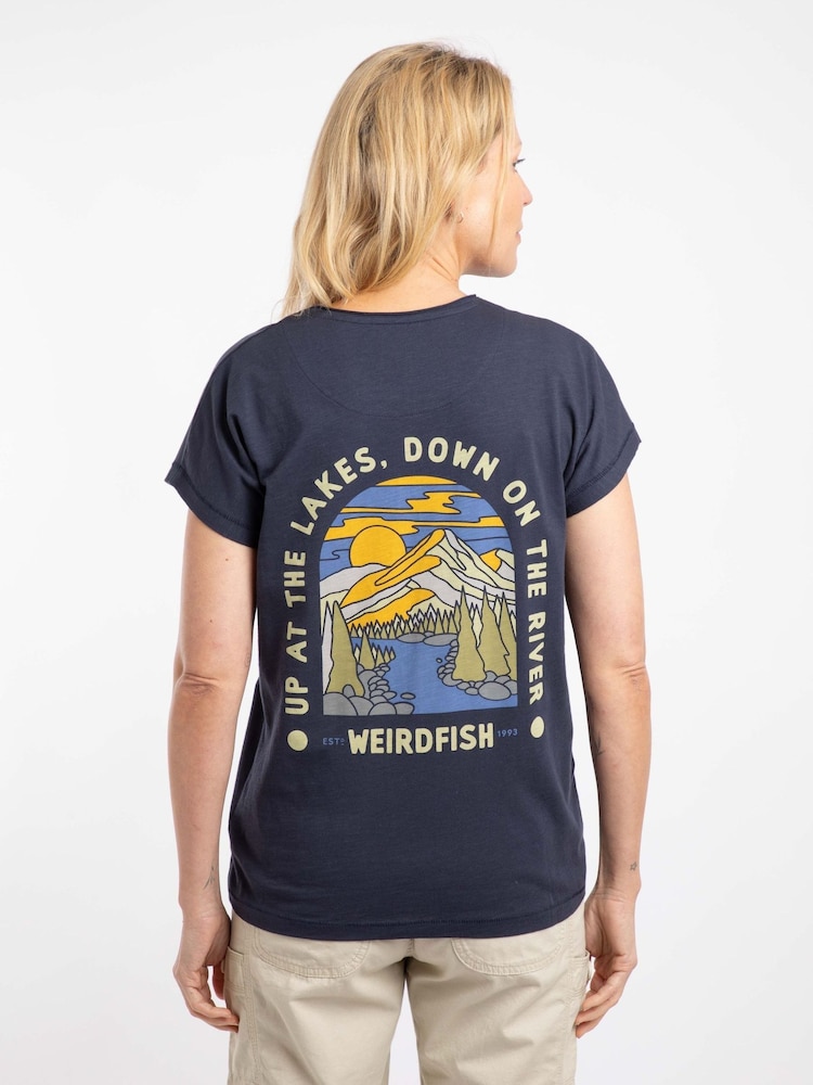 Weird Fish Blue Rivers Back Print Angling Trust Graphic T-Shirt - Image 2 of 7