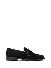 Clarks Black Alixea Walk Suede Loafers - Image 1 of 6