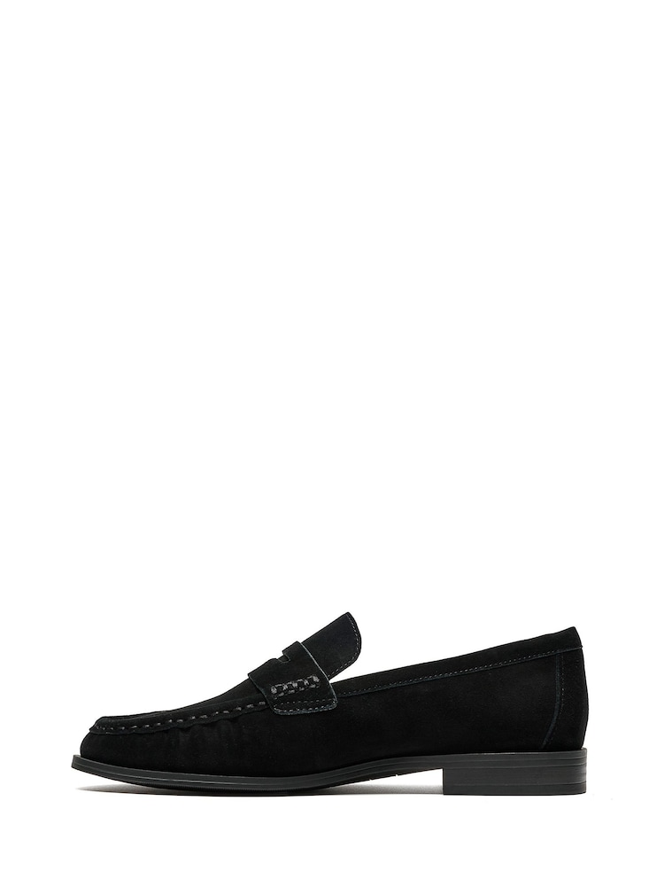 Clarks Black Alixea Walk Suede Loafers - Image 2 of 6