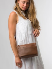 Pure Luxuries London Amber Nappa Leather Cross-Body Bag - Image 1 of 8