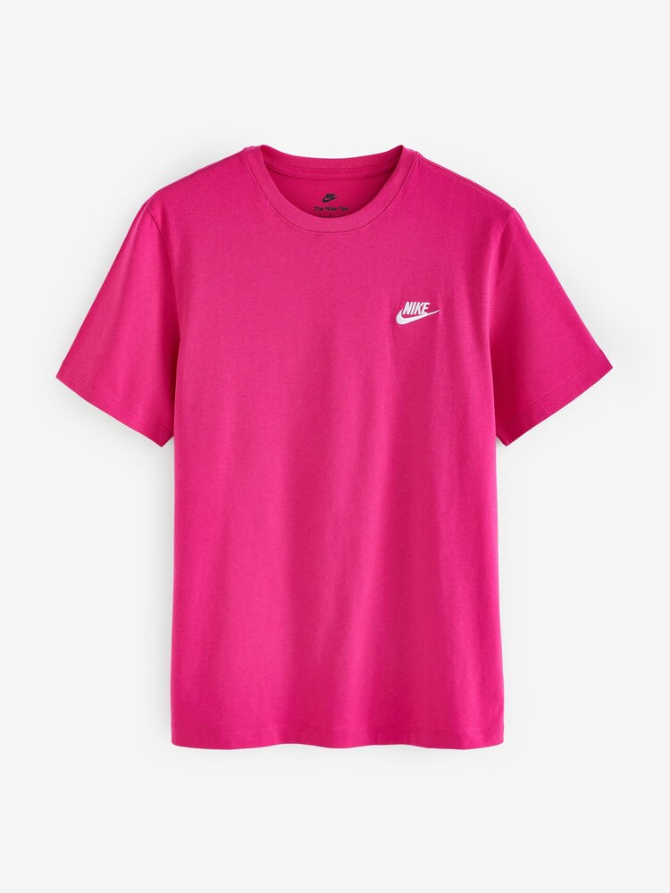 Nike Pink/White Club T-Shirt - Image 1 of 5