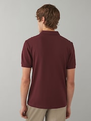 Fred Perry Oxblood 100% Cotton Plain Polo Shirt - Image 2 of 6