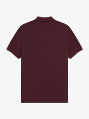 Fred Perry Oxblood 100% Cotton Plain Polo Shirt - Image 5 of 6