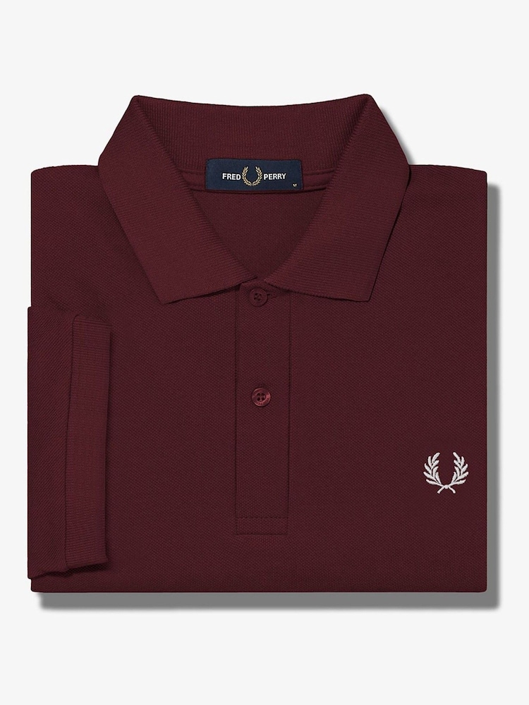 Fred Perry Oxblood 100% Cotton Plain Polo Shirt - Image 6 of 6 Fred Perry Oxblood 100% Cotton Plain Polo Shirt - Image 6 of 6