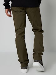 Threadbare Green Five Pocket Stretch Chino Trousers - Image 2 of 3