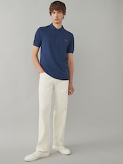 Fred Perry French Navy Plain 100% Cotton Polo Shirt - Image 3 of 7