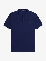Fred Perry French Navy Plain 100% Cotton Polo Shirt - Image 5 of 7