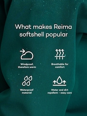 Reima Blue Water Resistant Vantti Softshell Jacket - Image 7 of 7