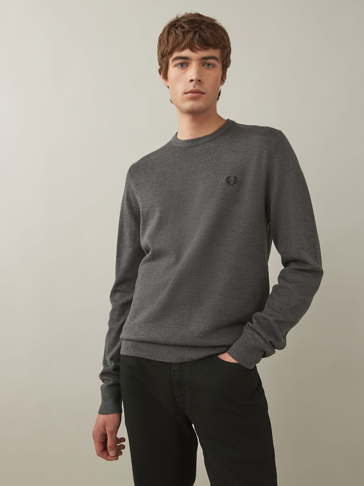 Fred Perry Classic Crew-Neck Jumper - Image 1 of 6