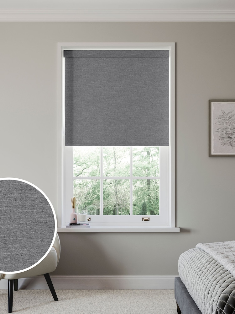Anthracite Grey Lucky Made to Measure Blackout Roller Blind - Image 1 of 6