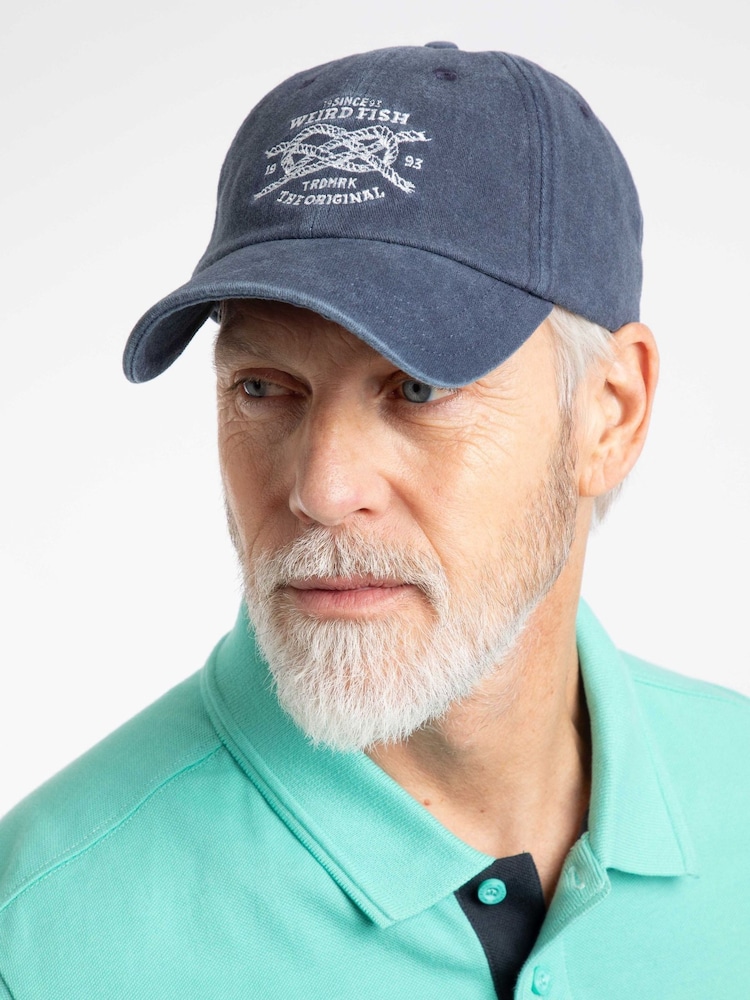 Weird Fish Blue Nautical Knot Twill Cap - Image 1 of 4