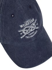 Weird Fish Blue Nautical Knot Twill Cap - Image 4 of 4