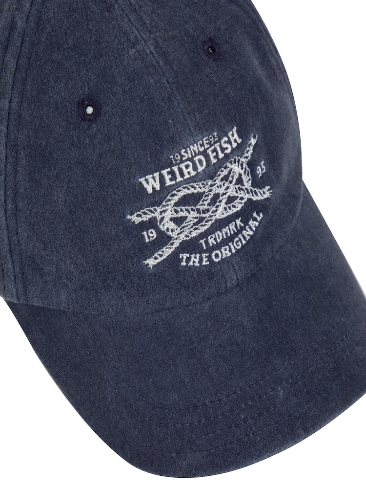 Weird Fish Blue Nautical Knot Twill Cap - Image 4 of 4
