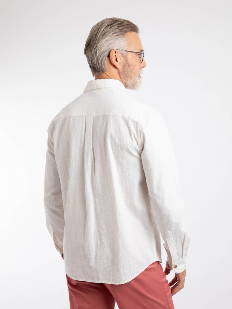 قميص كريب بنمط Geoffery كم طويل ملمس بارز من Weird Fish - Image 2 of 6