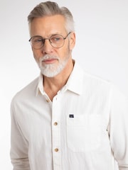 قميص كريب بنمط Geoffery كم طويل ملمس بارز من Weird Fish - Image 4 of 6