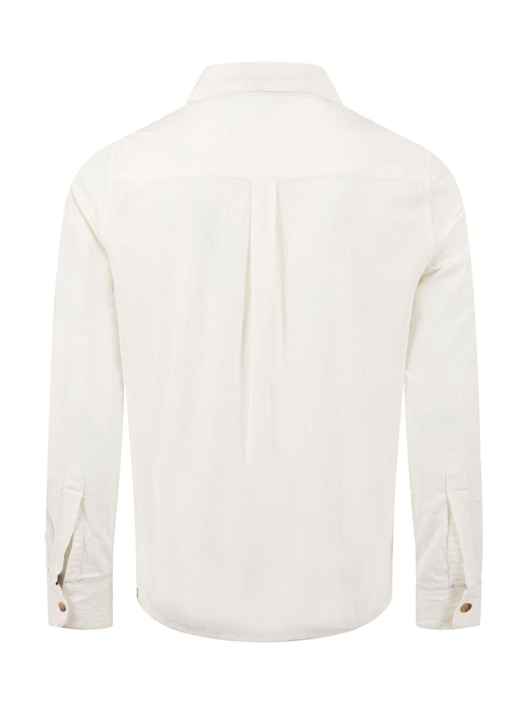 قميص كريب بنمط Geoffery كم طويل ملمس بارز من Weird Fish - Image 6 of 6