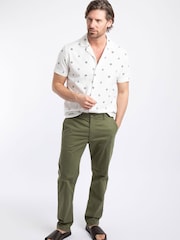 Weird Fish Green Freddie Super Soft Chino Trousers - Image 1 of 7