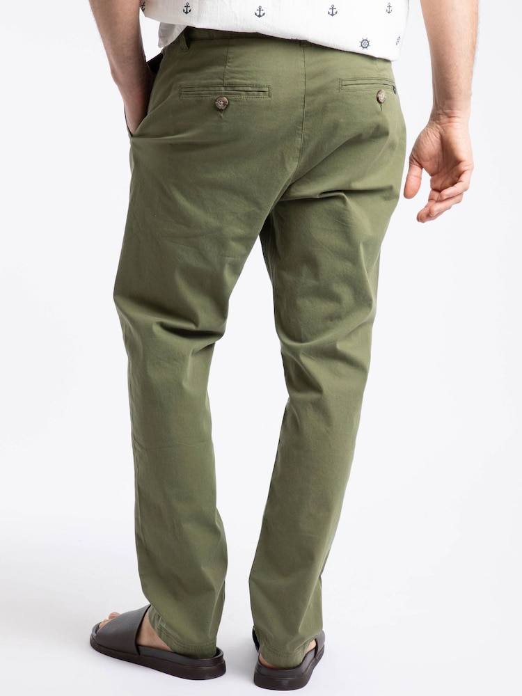 Weird Fish Green Freddie Super Soft Chino Trousers - Image 2 of 7