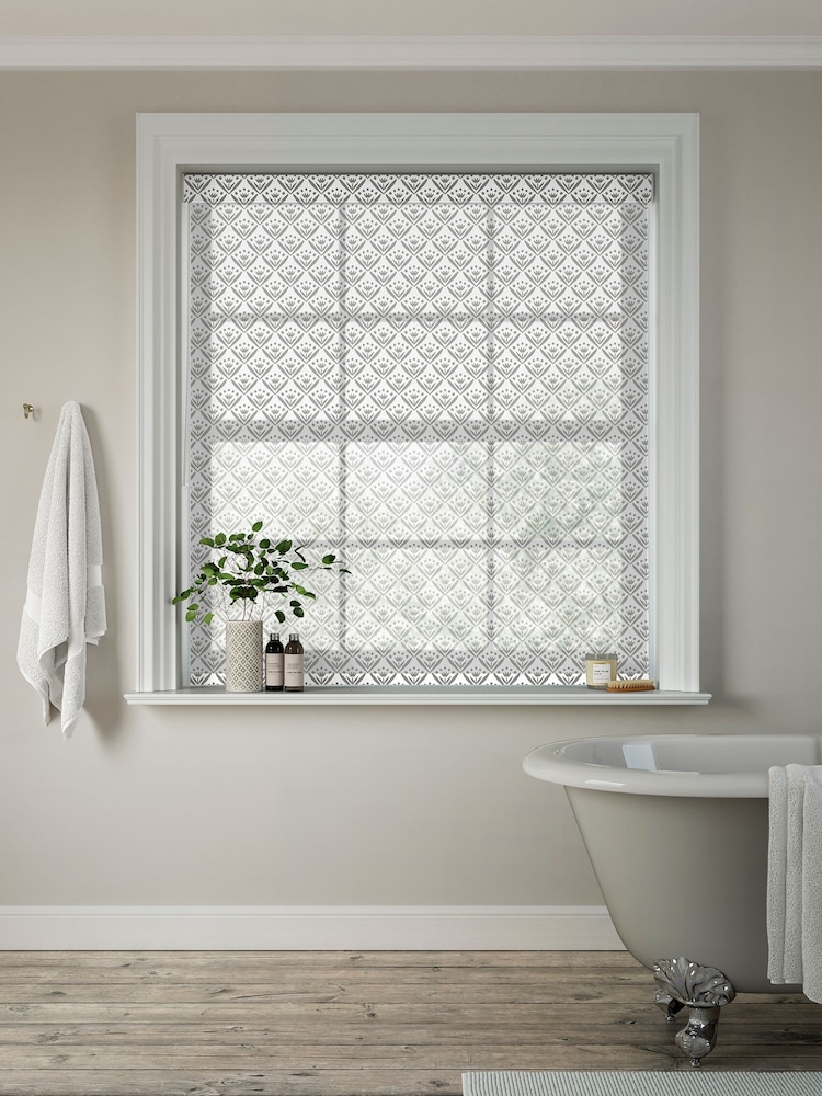 Slate Grey Margo Sheer Made to Measure Roller Blind - Image 2 of 6