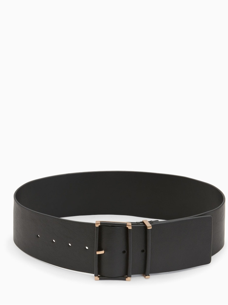 AllSaints Black Erma Wide Belt - Image 2 of 5