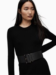 AllSaints Black Erma Wide Belt - Image 5 of 5