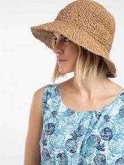 Weird Fish Myra Straw Bucket Hat - Imagen 2 de 4