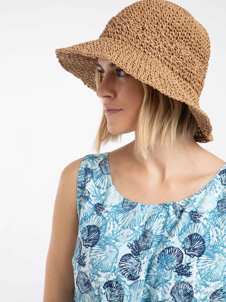 Weird Fish Myra Straw Bucket Hat - Imagen 2 de 4