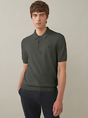 Fred Perry Merino Wool Blend Knitted Polo Shirt - Image 1 of 6