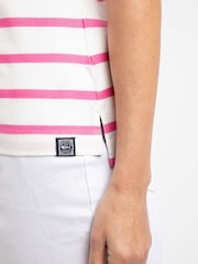 Weird Fish Pink Bowe Striped Jersey T-Shirt - Image 5 of 7