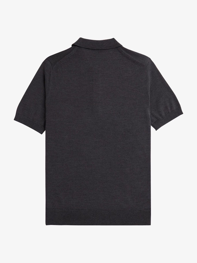 Fred Perry Merino Wool Blend Knitted Polo Shirt - Image 5 of 5